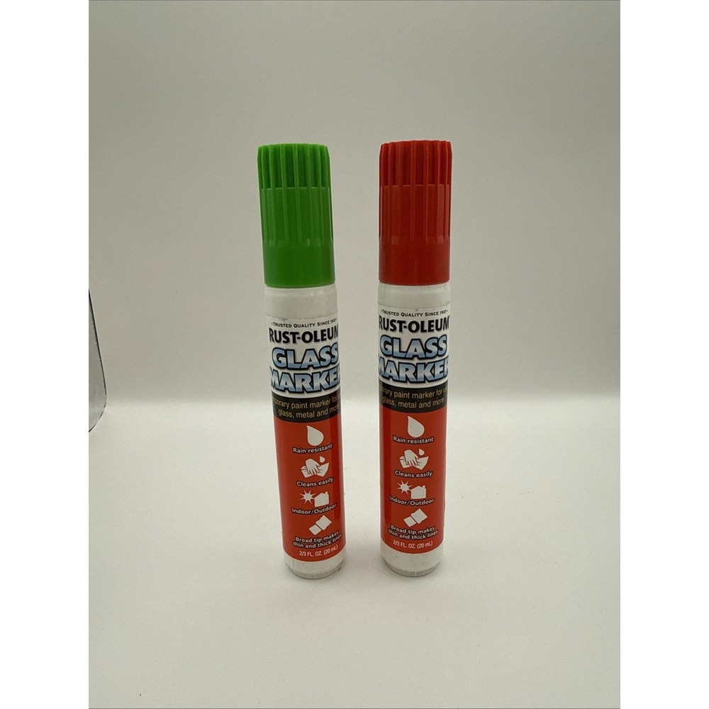 Rust-Oleum‎ Glass Marker Red And Green Christmas Decor Indoor/Outdoor Window Car